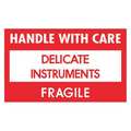 Tape Logic Tape Logic® Labels, "Delicate Instruments - HWC", 3" x 5", Red/White/Black, 500/Roll DL1460