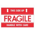 Tape Logic Tape Logic® Labels, "Fragile - This Side Up - HWC", 3" x 5", Red/White, 500/Roll SCL521