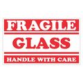 Tape Logic Tape Logic® Labels, "Fragile - Glass - Handle with Care", 3" x 5", Red/White, 500/Roll SCL547