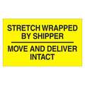 Tape Logic Tape Logic® Labels, "Stretch Wrapped By Shipper", 3 x 5, Black/Yellow, 500/Roll DL3172