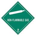 Tape Logic Tape Logic® Labels, "Non-Flammable Gas - 2", 4" x 4", Green/White, 500/Roll DL5100