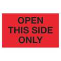 Tape Logic Tape Logic® Labels, "Open This Side Only", 3" x 5", Fluorescent Red, 500/Roll DL1216