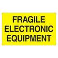 Tape Logic Tape Logic® Labels, "Fragile Electronic Equipment", 3" x 5", Fluorescent Yellow, 500/Roll DL2441