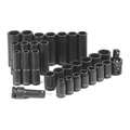 Grey Pneumatic 1/2" Drive Socket Set, 30 pcs 1430MRD