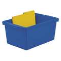 Storex Plastic Storage Bins, 5.5gal., Color, Plastic, 6 No. of Bins 61515U06C