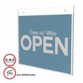 Zoro Select Wall Sign Holder, Single Sided, 11X8.5" 68301