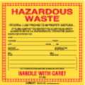 Labelmaster Standard Waste Label, 6"x6", Pk100 WM8