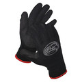 Polar Plus Black Thermal Knit Glove w/Latex Grip Palm, L, PK12 FG-1000-L