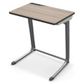 Essential Student Desk, 17-3/4" D, 25.63" W, 28-1/2" H, Silver wood, Laminate 89707