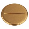 Raco Electrical Box Cover, 0 Gang, Round, Brass, Flush Cover 6226