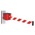 Retracta-Belt Belt Barrier, Red/White Striped Belt, Red WH412RD15-RWD-MM