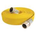 Zoro Select 3" ID x 50 ft Rubber Water Discharge Hose 250 PSI YL 45DU34