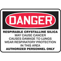 Accuform Danger Sign, 14 in Height, 20 in Width, Plastic, Horizontal Rectangle, English MCAW046VP