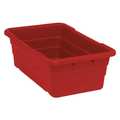 Quantum Storage Systems Cross Stacking Container, Red, Polypropylene, 25 1/8 in L, 16 in W, 8 1/2 in H TUB2516-8RD