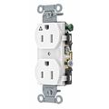 Zoro Select Receptacle, 15 A Amps, 125V AC, Flush Mount, Standard Duplex Outlet, 5-15R, White CR15IGW