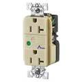 Zoro Select Receptacle, 20 A Amps, 125V AC, Flush Mount, Decorator Duplex Outlet, 5-20R, Ivory SP53IA