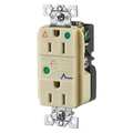 Zoro Select Receptacle, 15 A Amps, 125V AC, Flush Mount, Decorator Duplex Outlet, 5-15R, Ivory SP82IGIA