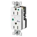 Zoro Select Receptacle, 15 A Amps, 125V AC, Flush Mount, Decorator Duplex Outlet, 5-15R, White SP82WA