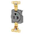 Zoro Select Receptacle, 20 A Amps, 125V AC, Flush Mount, Single Outlet, 5-20R, Gray 5361GRYWR