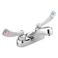 Moen Wristblade Handle 4" Mount, 2 Hole Low Arc Bathroom Faucet, Chrome 8215F12