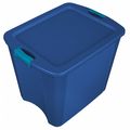 Sterilite Storage Tote, Blue, Polypropylene, 23 5/8 in L, 18 5/8 in W, 20 1/8 in H, 26 gal Volume Capacity 14487404