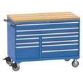 Lista Mobile Double Workbench, 42" H, 10 Drawers TSDW07C04-1003FL-M-BT