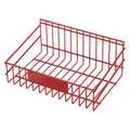 Marlin Steel Wire Products Red Rectangular Storage Basket, Steel 01431010-05