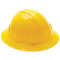 Condor Full Brim Hard Hat, Type 1, Class E, Ratchet (4-Point), Yellow 52LD09