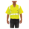Tingley Job Sight Work Shirt, Size XL, Hi-Vis Green/Yellow S76022