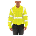 Tingley Job Sight Work Shirt, Size S, Hi-Vis Green/Yellow S76522