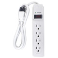 Power First Surge Protector Outlet Strip, 4 ft., White 52NY67