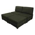 Duobed King Sleeper Sofa with Storage, Mocha Tan MFKB-BS