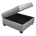 Duobed Storage Ottoman, 36", Grey Performance Fabric IMFO-AQ