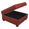Duobed Storage Ottoman, 36", Red Performance Fabric IMFO-GN
