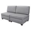 Duobed Sofabed With Storage, Grey Performance Fabric IMFSB-AQ