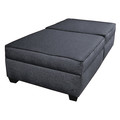 Duobed Storage Twin Bed/Bench, Blue Performance Fabric IMFTWB-DM