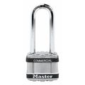 Master Lock Padlock, Keyed Different, Long Shackle, Square Stainless Steel Body, Boron Shackle, 13/16 in W M1LJSTS