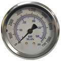 Thuemling Pressure Gauge, 0 to 2000 psi, 1/4 in MNPT, Stainless Steel, Black SC-SCBA-2000