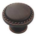 Amerock Cabinet Knob, Zinc, Bronze, Proj. 7/8" BP53001ORB