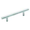 Amerock Pull Handle, 1-3/8" Proj., Zinc, SS, Threaded Holes BP19011SS