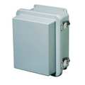 Wiegmann Fiberglass Enclosure, 9.73 in H, 8 in W, 6.33 in D, NEAM 4X; 6P; 12, Hinged HW-RHJ100806CHQRWW