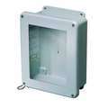 Wiegmann Fiberglass Enclosure, 17.69 in H, 16 in W, 8.45 in D, 12, 4X, 6P, Screw On HW-J181608SCWWW