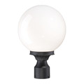 Acclaim Lighting Havana Post 1-Light, Matte Black, White Gl 5267BK/WH