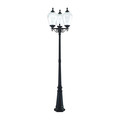 Acclaim Lighting Post Light, Clear Glass, Matte Blck, 3-Head 5369BK/CL