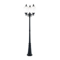 Acclaim Lighting Post Lght, Matte Black, 3-Head, White Glass 5369BK/WH