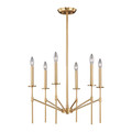 Vaxcel Kedzie 6L Chandelier Brass H0178