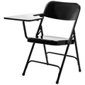 National Public Seating Folding Chair, Right Arm Tab, Black, PK2 5210R