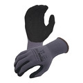 Azusa Safety 13 ga. Gray Nylon/Lycra Gloves, Black Sandy Foam Nitrile Palm Coating, S N10530