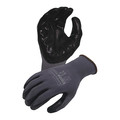 Azusa Safety Economy 13 ga. Nylon Gloves with Flat Nitrile Palm Coating, Black, XL N10520