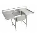 Elkay Rigidbilt SS, 1 Compartment Scullery Sink, Floor Mount, 2 Hole, Buffed Satin Finish RNSF8118LR2